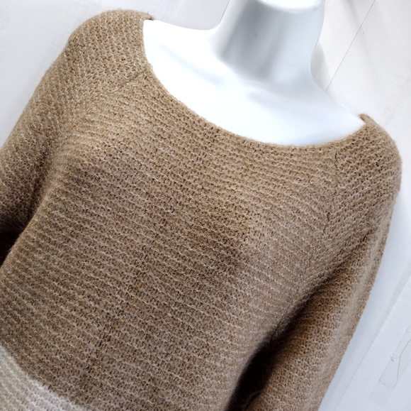 Abercrombie & Fitch Pullover Sweater Tan Cream Size S - Picture 3 of 9